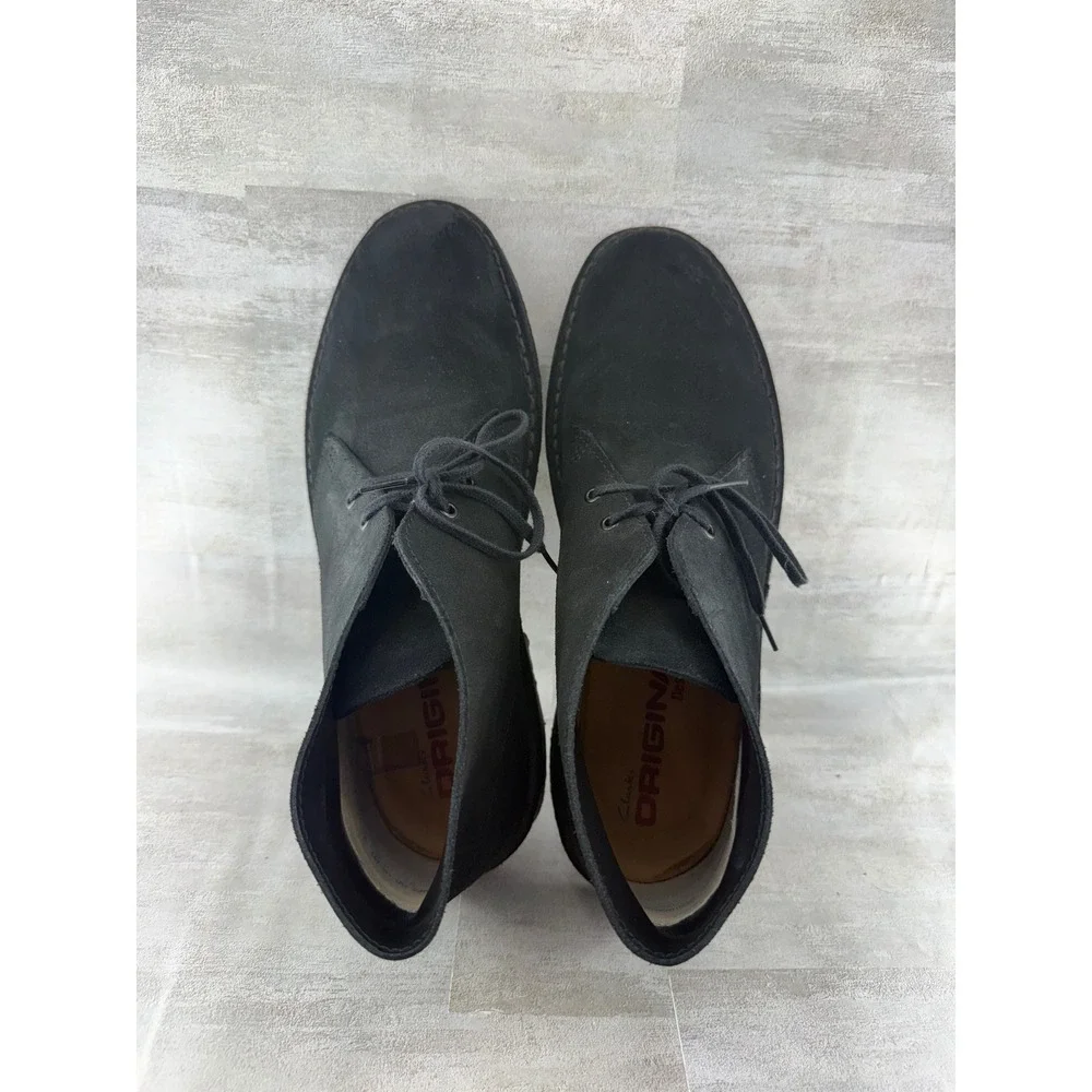 Clarks Originals Desert Boot Black Suede Chukka Men Sz 10M 13292